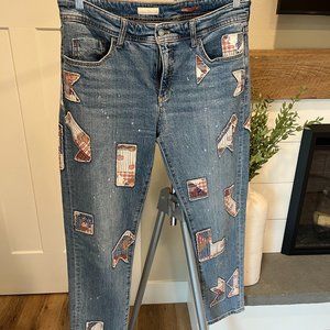 Pilcro / Anthropologie Patchwork Jeans